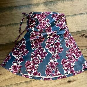 Patagonia Floral Resort Wear Skirt with Soybu Cardigan